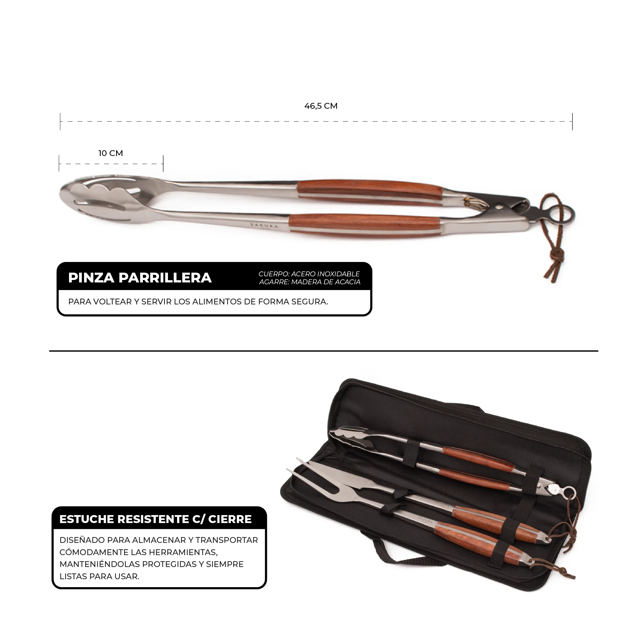 Sakura Grill Master Set - Kit Parrillero De Asado Sakura 3 Piezas + Funda - Image 4