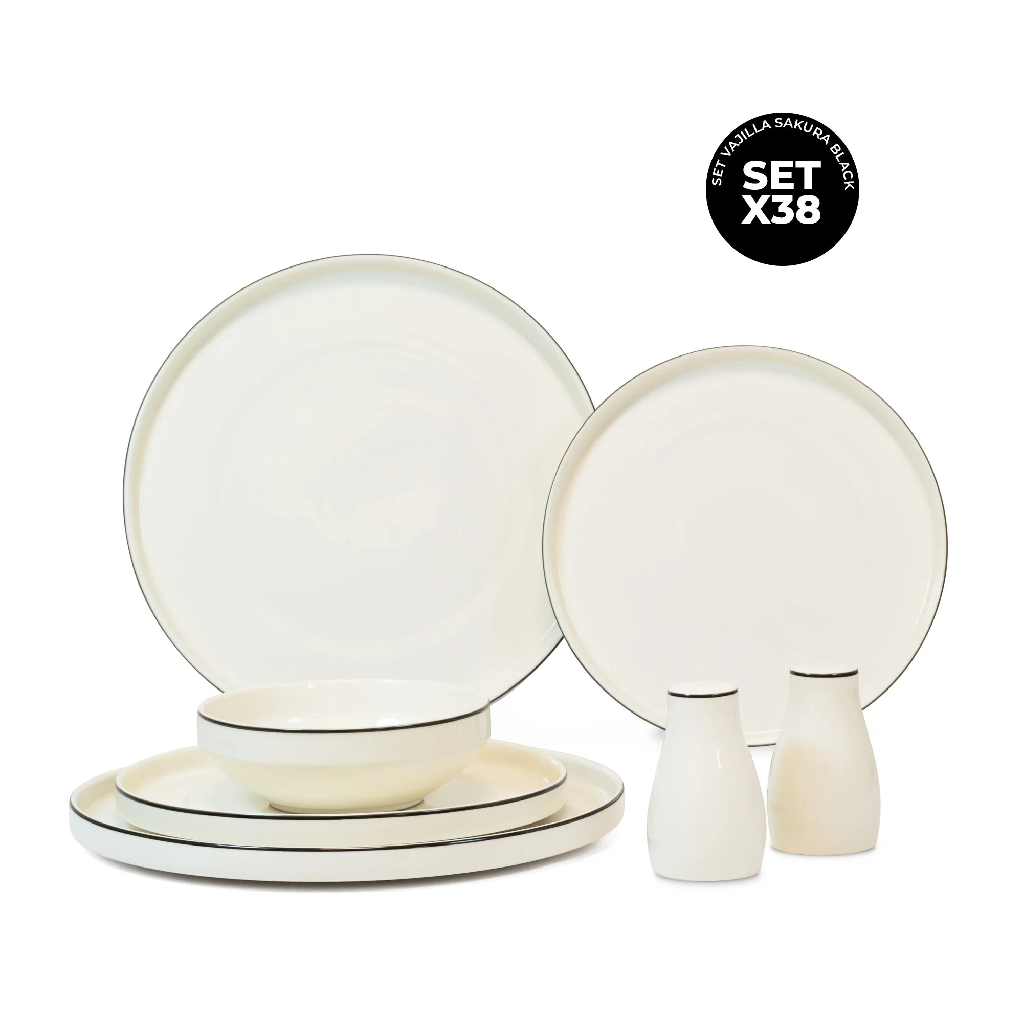 Set Vajilla Sakura Plain White - Image 12