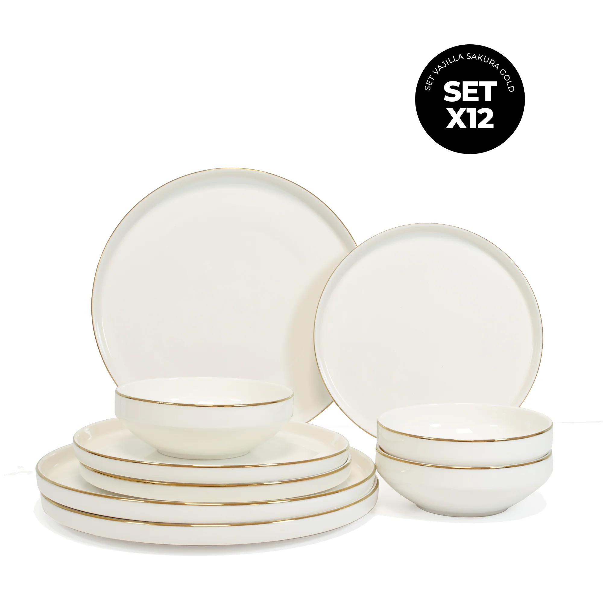Set Vajilla Sakura White & Black - Image 17