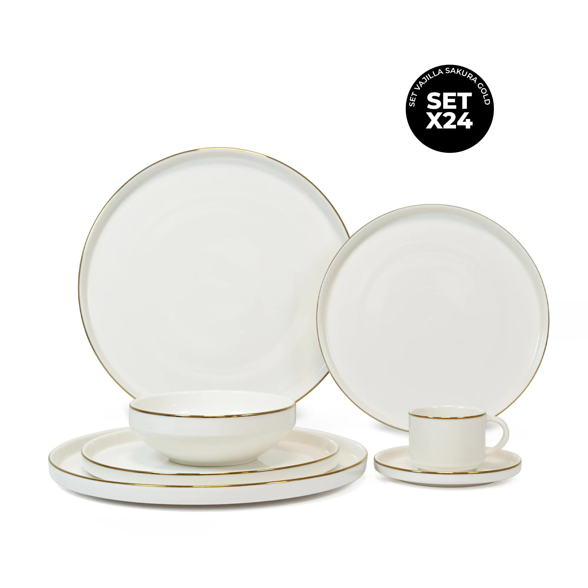 Set Vajilla Sakura White & Black - Image 20
