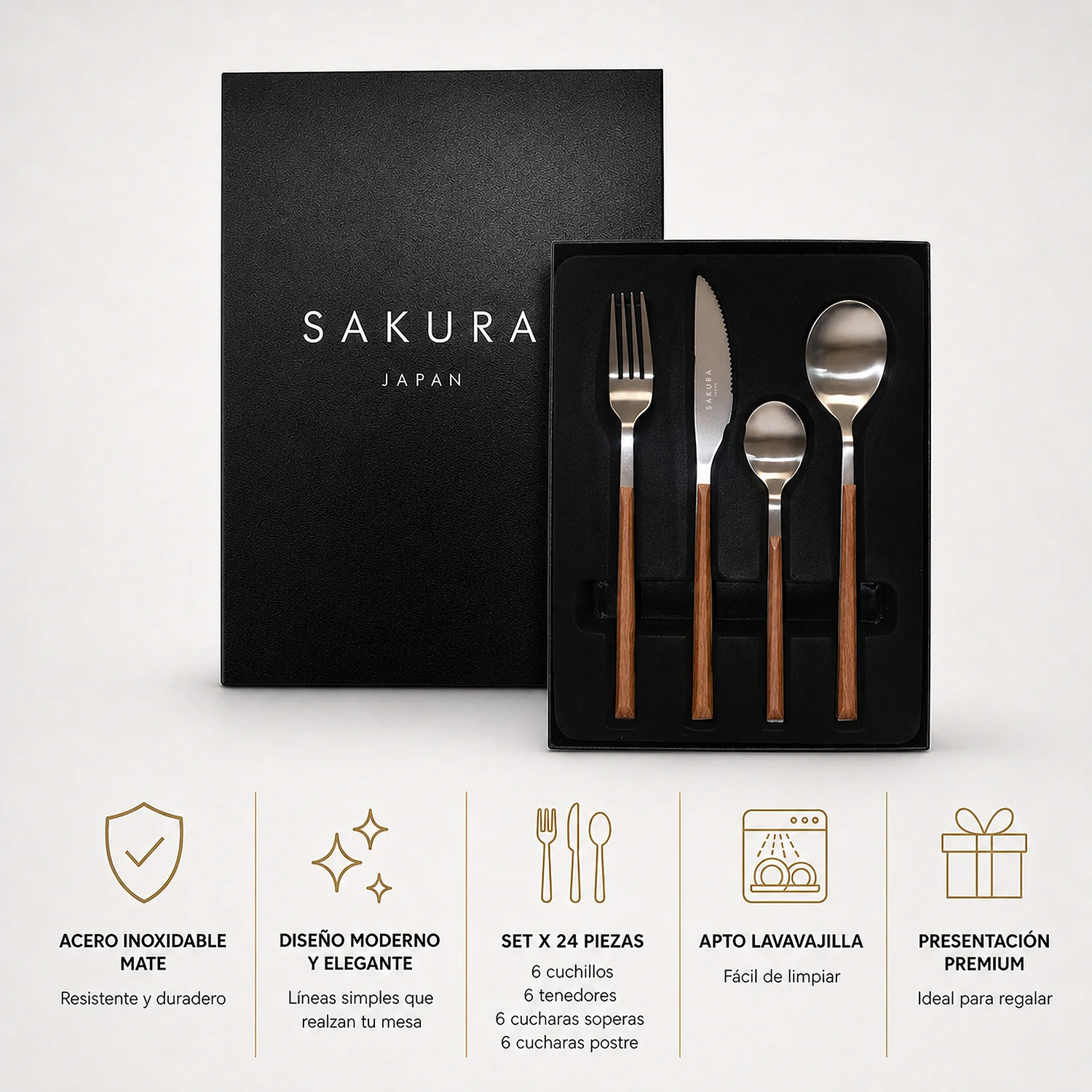 Set De cubiertos Sakura