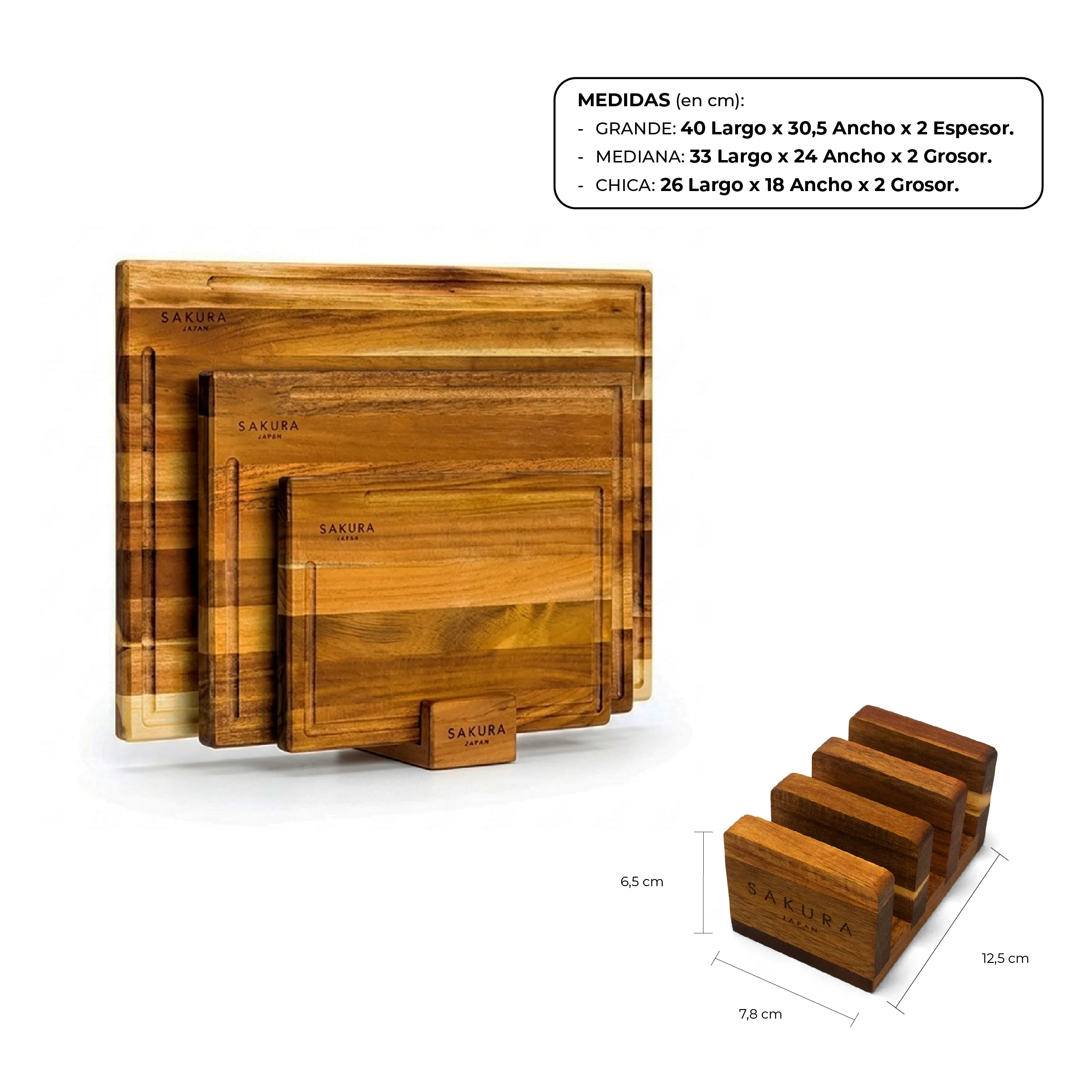 Set X3 Tablas De Corte C/Base Sakura Sequence Edition Acacia - Image 4